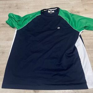 Brooks‎ Brothers ProSport Tennis T-Shirt Raglan Athletic Top XL Green Navy Mens